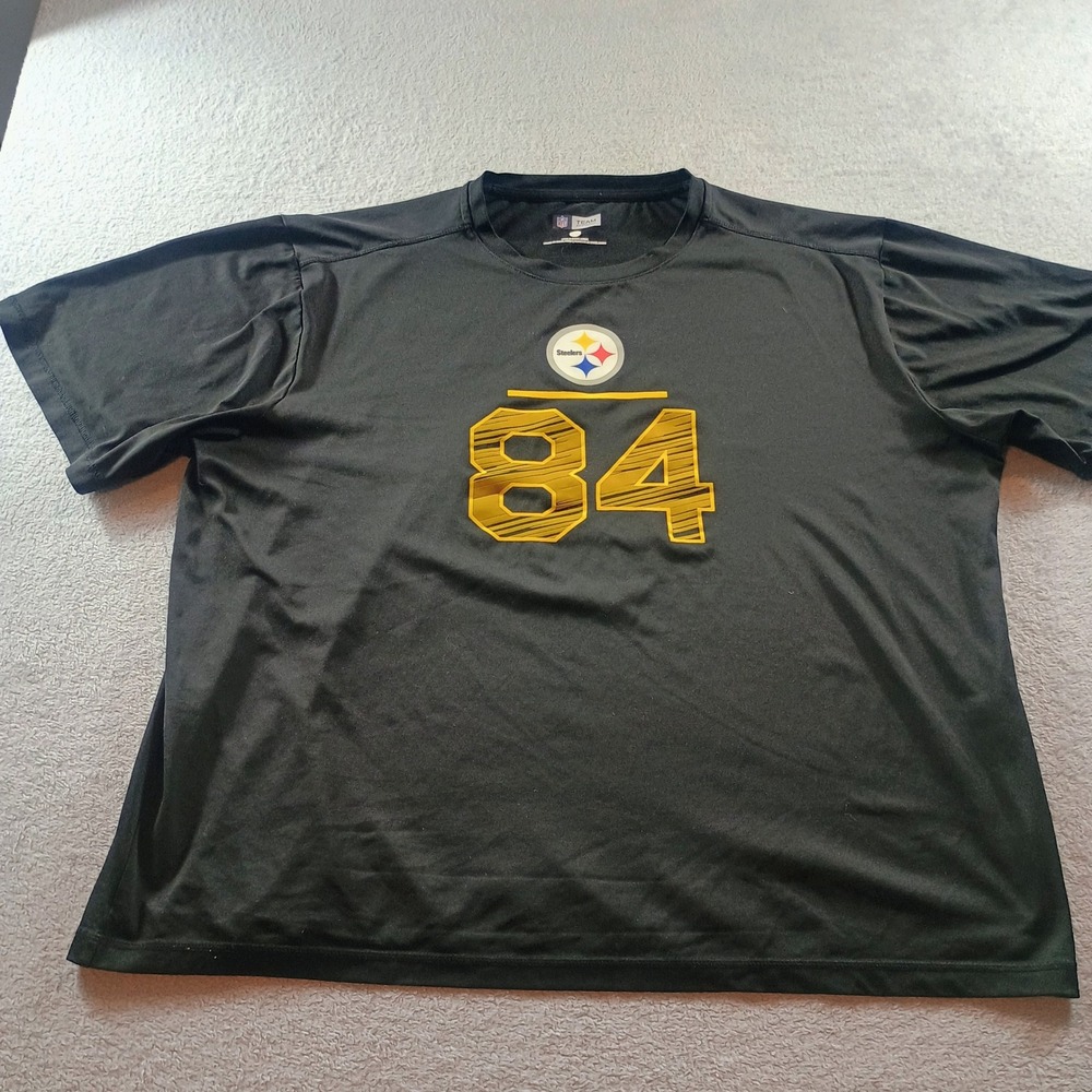 NFL Mens Pittsburgh Steelers Antonio Brown 84 Black XL Performance Shirt Jersey